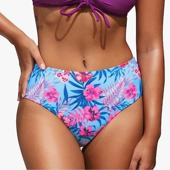 Lunabelle Thigh High Royal Blue Bikini Bottom Large NWT - Picture 4 of 4